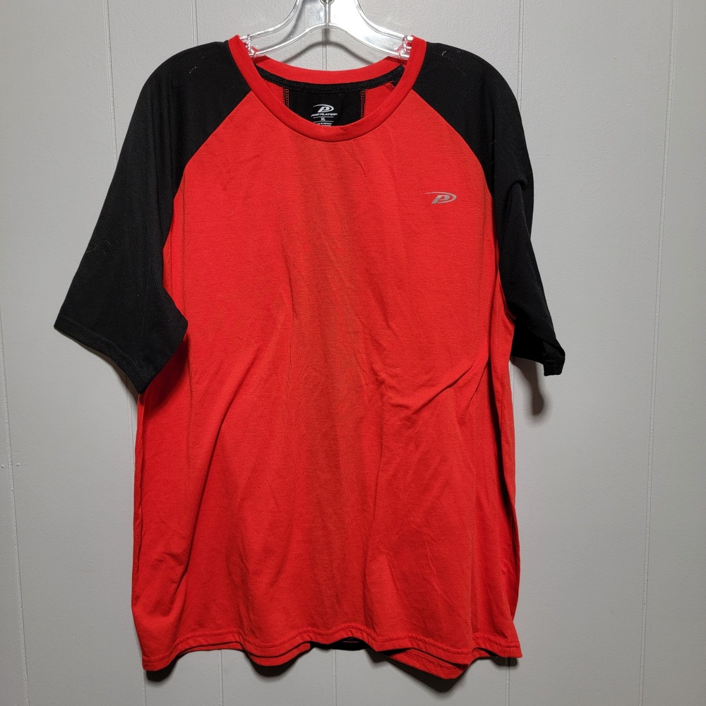 Pro Player Mens XL Red Black Undefeated Raglan Active‎ Performance T-Shirt